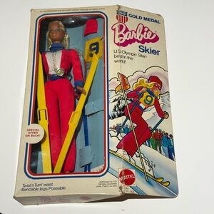 1970’s Barbie Gold Medal Olympic Skier Doll #7925 NWT